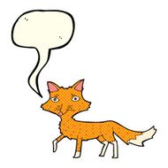 cartoon little fox with speech bubble N17