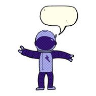 cartoon astronaut with speech bubble N60