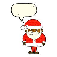cartoon happy santa claus with speech bubble N14