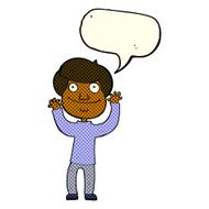 Cartoon happy boy with speech bubble N117