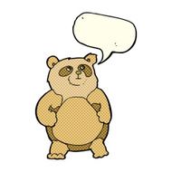 cartoon bear with speech bubble N5