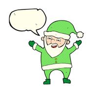 cartoon santa claus with speech bubble N100