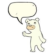 cute cartoon polar bear with speech bubble N40