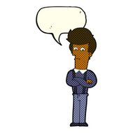 cartoon annoyed man with speech bubble N41