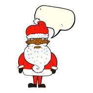 cartoon santa claus with speech bubble N101