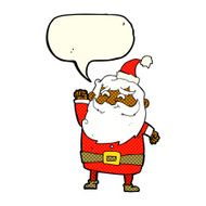 cartoon santa claus with speech bubble N102