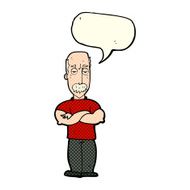 cartoon angry man with mustache speech bubble N5