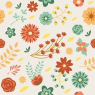 Ornate floral seamless texture endless pattern with flowers