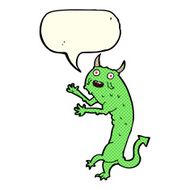 cartoon devil with speech bubble N5