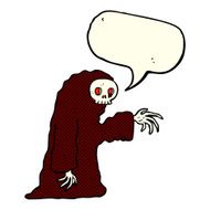 cartoon spooky halloween costume with speech bubble N11