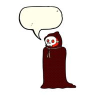 cartoon spooky halloween costume with speech bubble N12