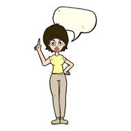 cartoon woman explaining her point with speech bubble N17