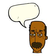 cartoon annoyed old man with speech bubble N35