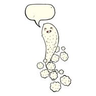 cartoon spooky ghost with speech bubble N22
