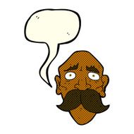 cartoon sad old man with speech bubble N11