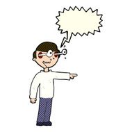 cartoon staring man with speech bubble N10