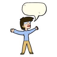 cartoon woman wearing glasses with speech bubble N11