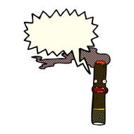 cartoon cigar with speech bubble N6