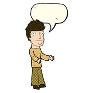 cartoon confused man with speech bubble N21