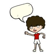 cartoon sporty person with speech bubble N6