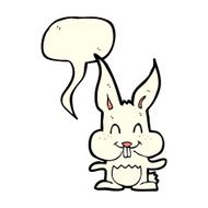 cartoon rabbit with speech bubble N47