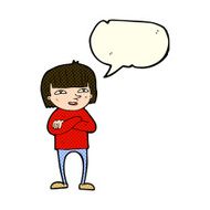 cartoon happy person with speech bubble N14