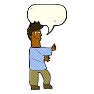 cartoon happy man with speech bubble N228