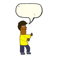 cartoon man gesturing with speech bubble N15