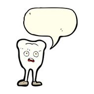 cartoon yellowing tooth with speech bubble N6