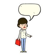 cartoon arrogant businessman pointing with speech bubble N6