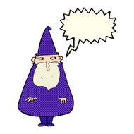 cartoon wizard with speech bubble N11
