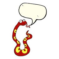 cartoon snake with speech bubble N32