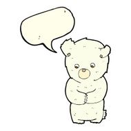 cute cartoon polar bear with speech bubble N41