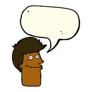 cartoon smiling man with speech bubble N17