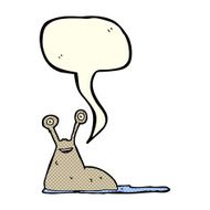cartoon slug with speech bubble N7