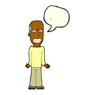 cartoon dad shrugging shoulders with speech bubble N5