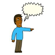 cartoon angry man pointing with speech bubble N5