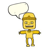 cartoon robot with speech bubble N93