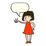 cartoon woman showing off engagement ring with speech bubble N6