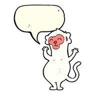 cartoon monkey with speech bubble N15