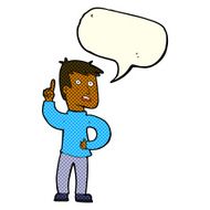 cartoon boy with idea speech bubble N44