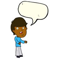cartoon shocked man with speech bubble N59