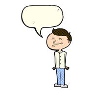 cartoon smiling man with speech bubble N18