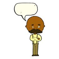 cartoon grandfather with speech bubble N5