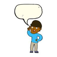 cartoon boy with idea speech bubble N46