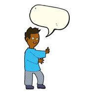 cartoon shocked man with speech bubble N61