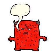 cartoon little alien with speech bubble N5