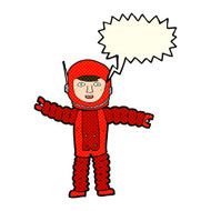 cartoon astronaut with speech bubble N63