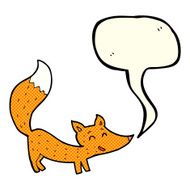 cartoon little fox with speech bubble N19