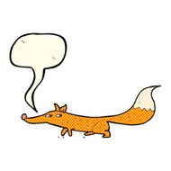 cartoon little fox with speech bubble N20